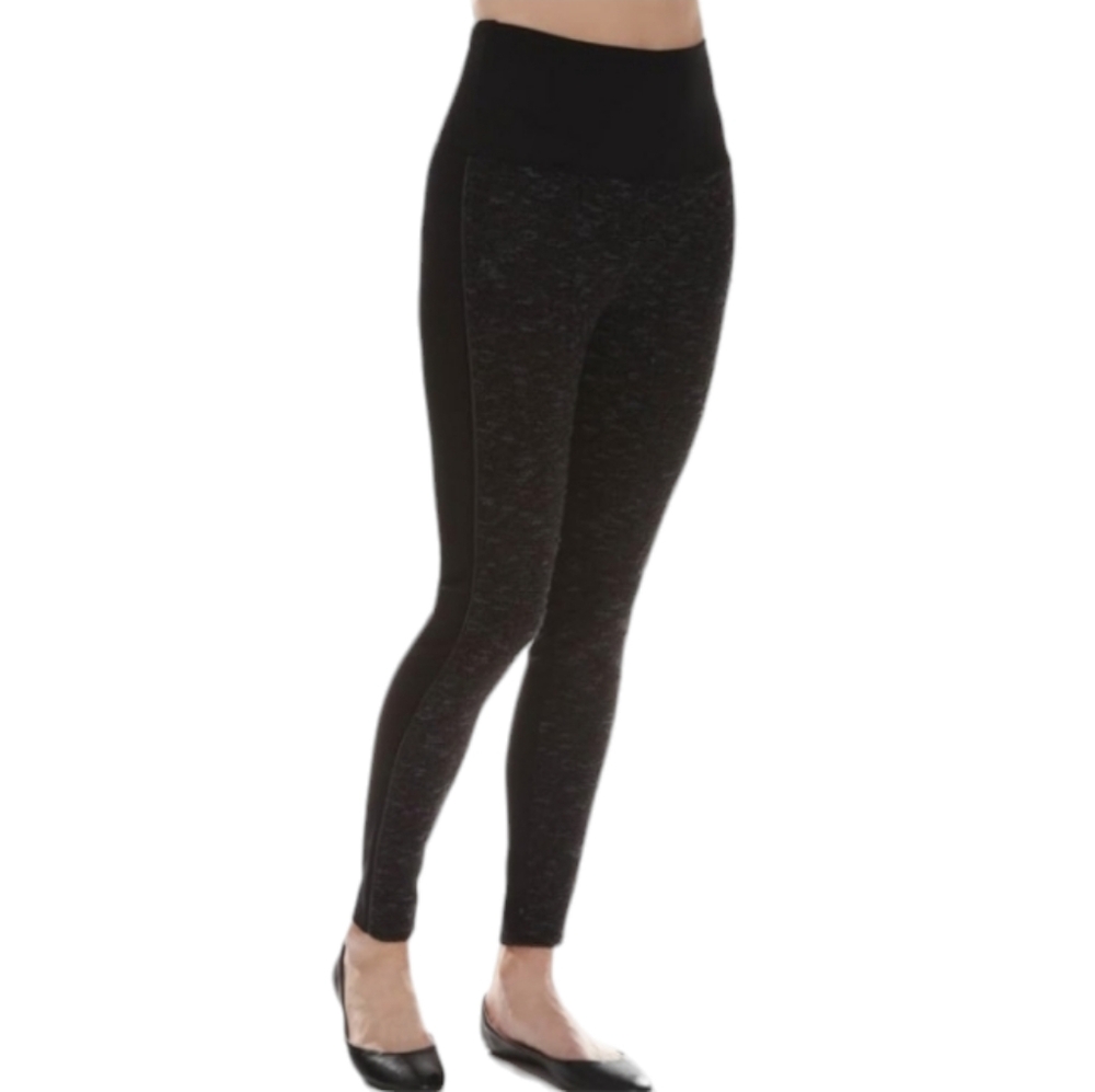 Lysse Women's Boucle Knit Legging 5207L Black High Waist Size Medium